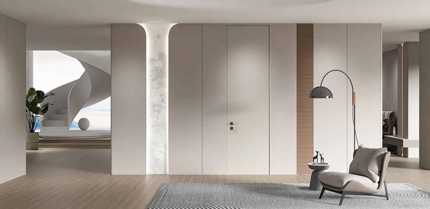 Grey and white interior design urban