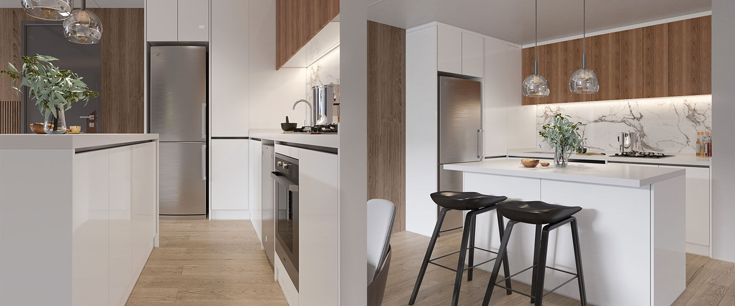 white wood grain villa minimalist style decor