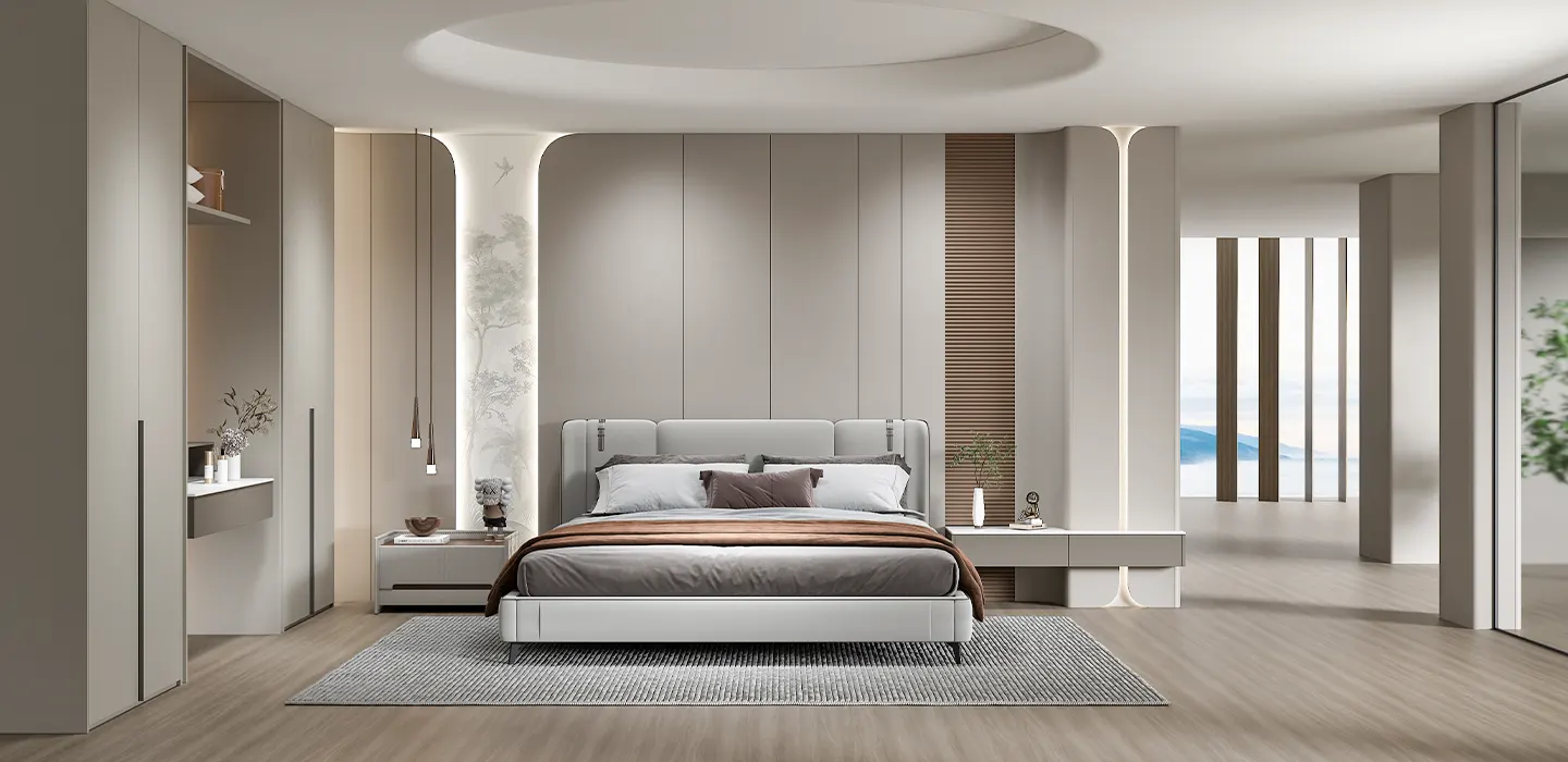 Grey and white interior design urban