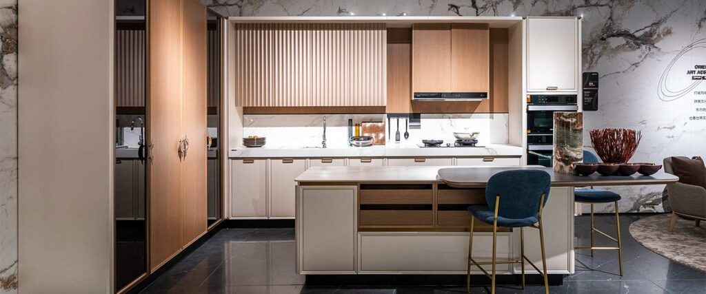 Kitchen cabinet with island plcc22101