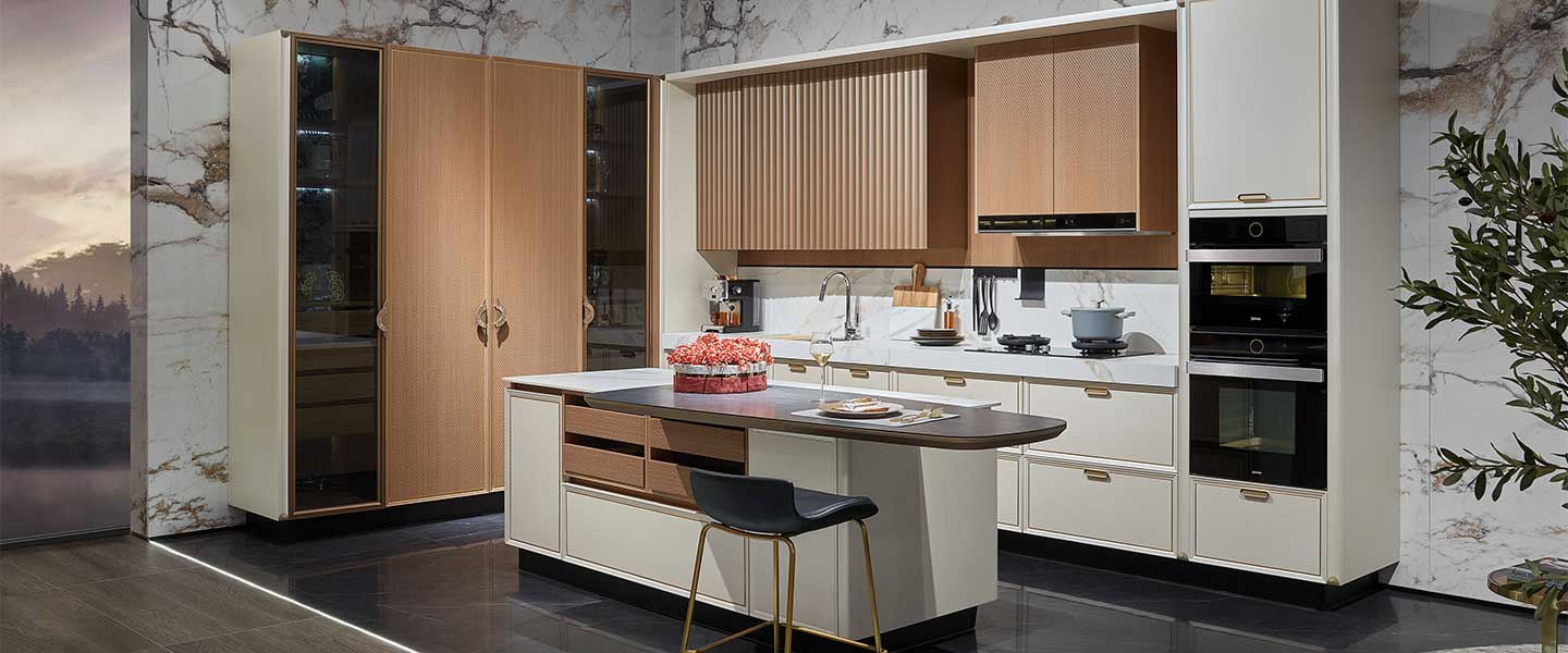 Kitchen cabinet with island plcc22101