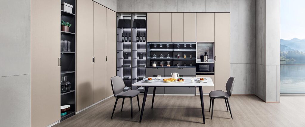 Modern white wardrobe