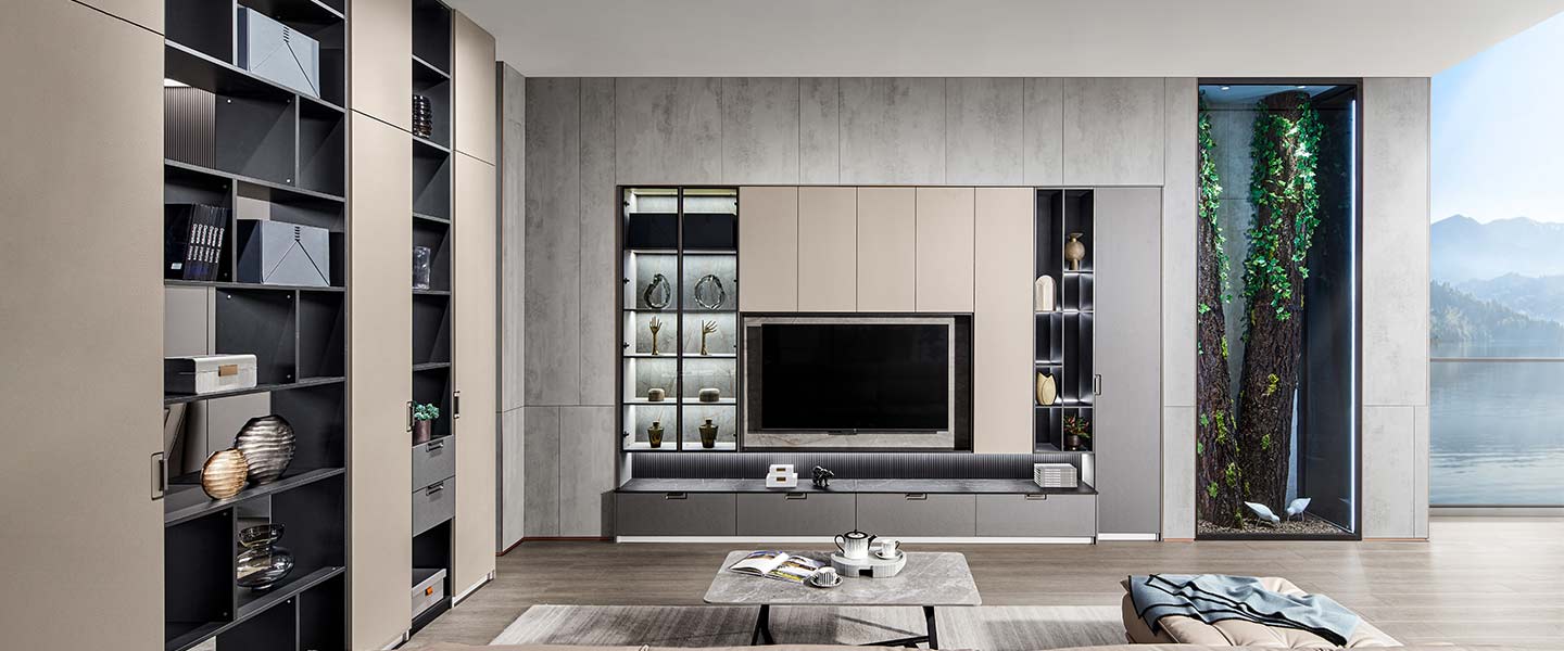 Modern white wardrobe