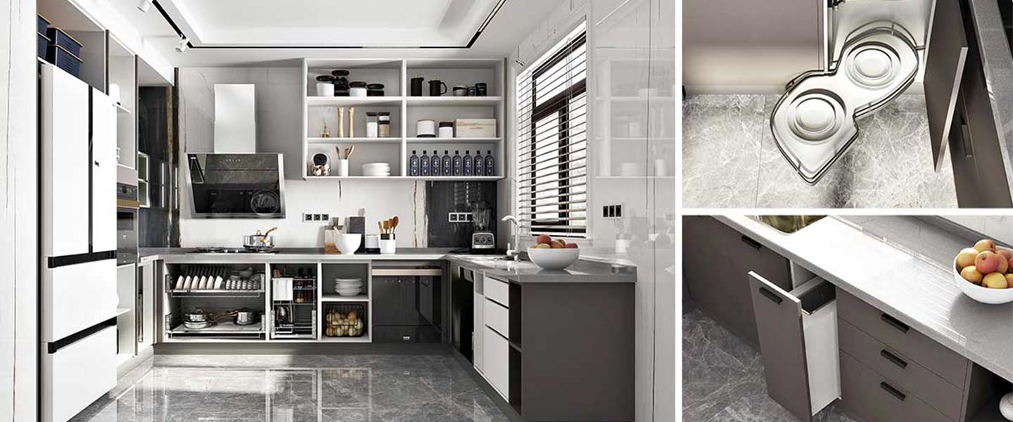 Melamine kitchen cabinet PLCC20076