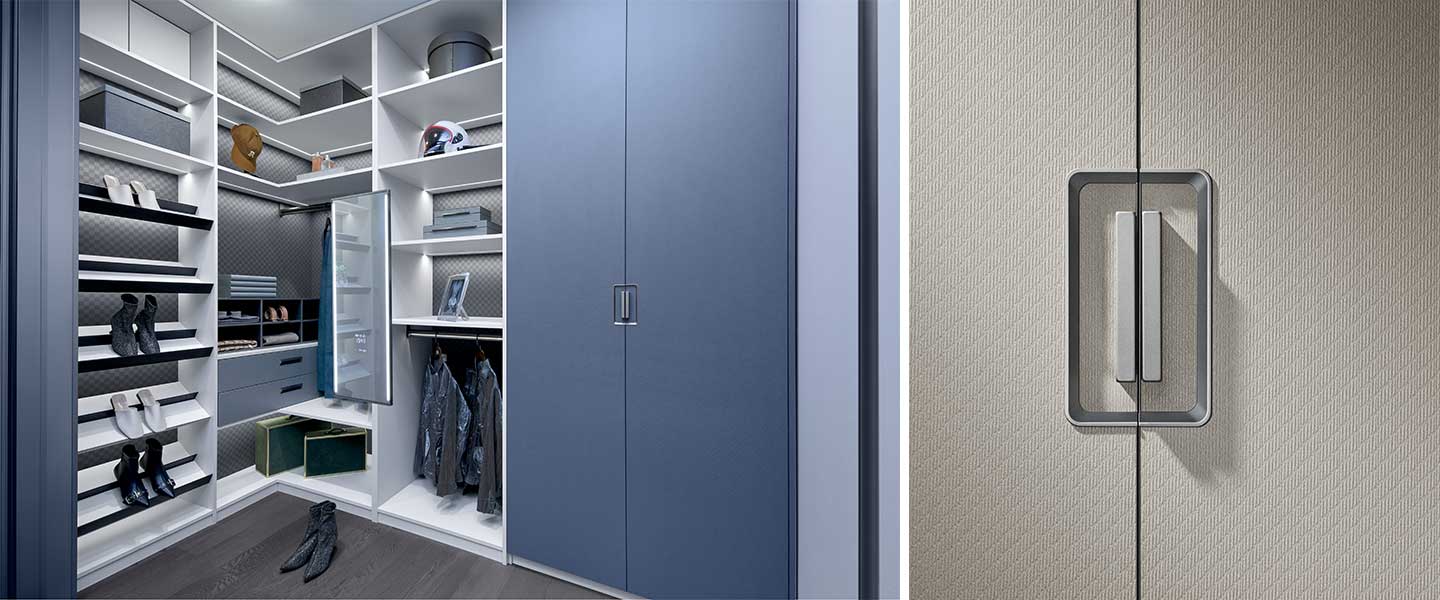 Modern white wardrobe