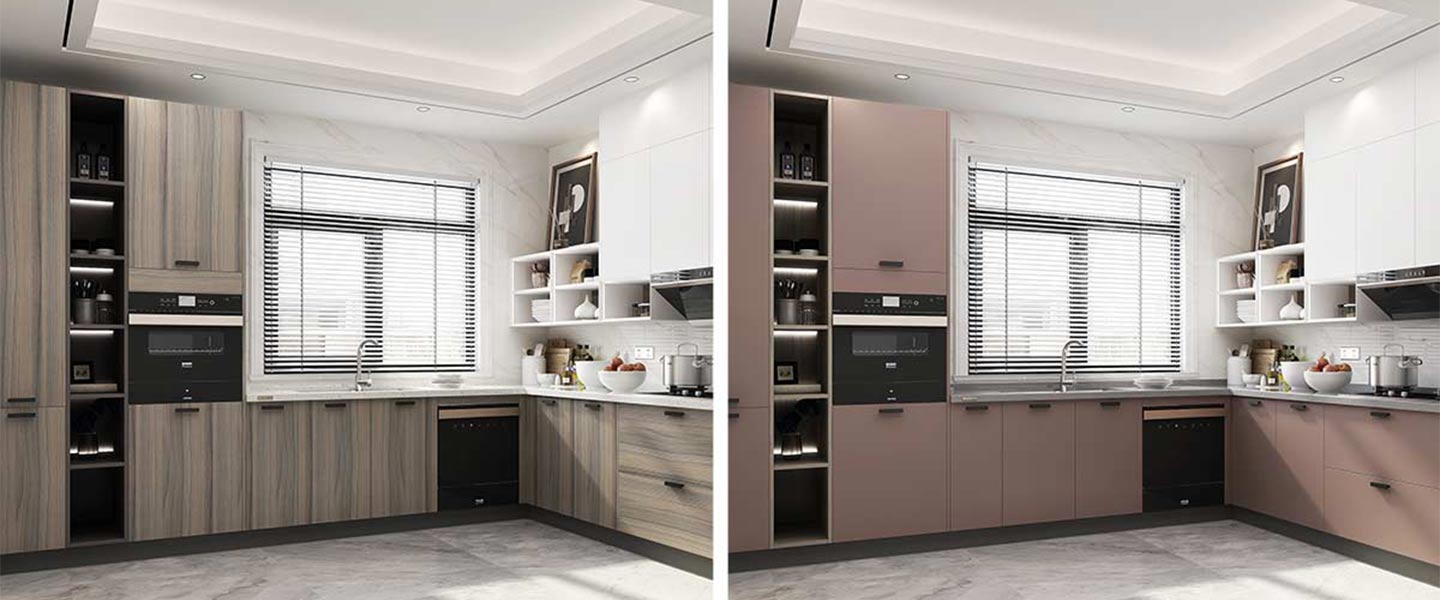 Melamine kitchen cabinet PLCC20076