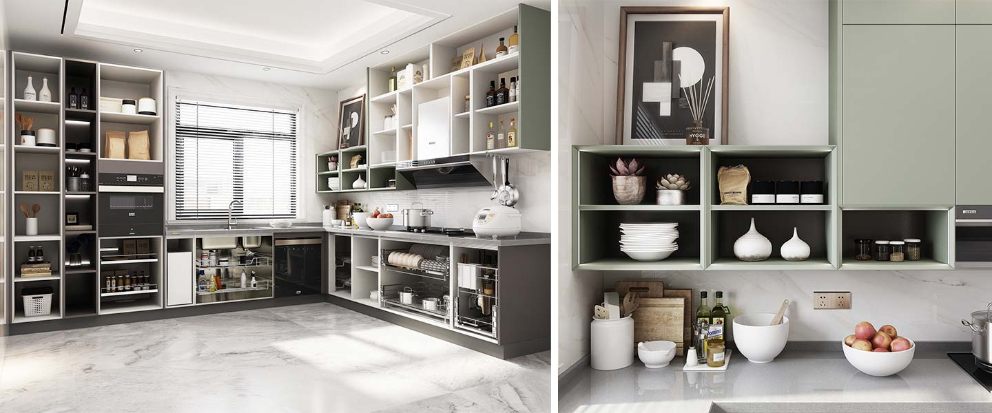 Melamine kitchen cabinet PLCC20076