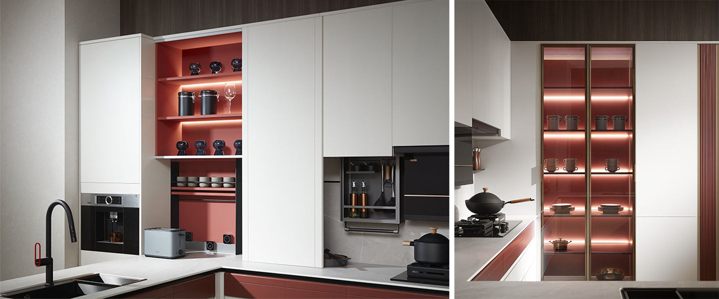 Modern kitchen cabinet plcc22104