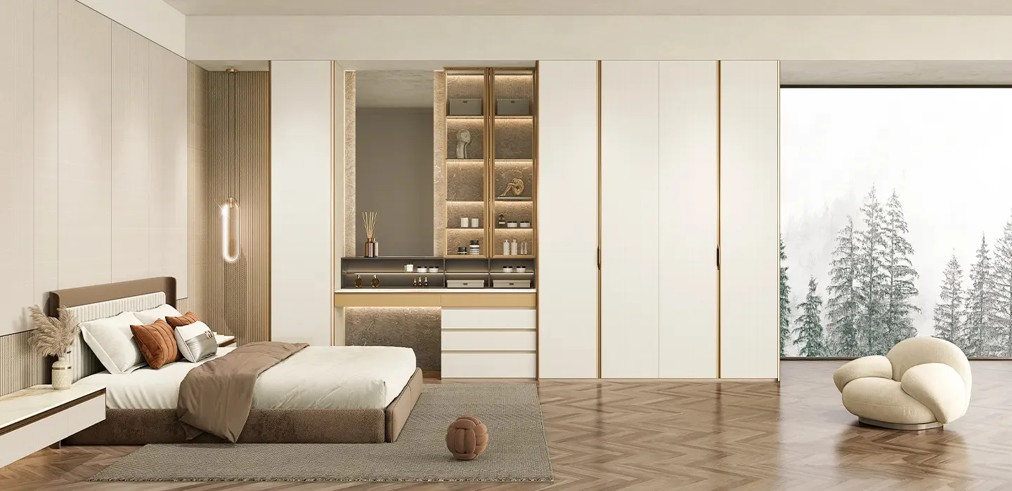 Modern melamine wardrobe