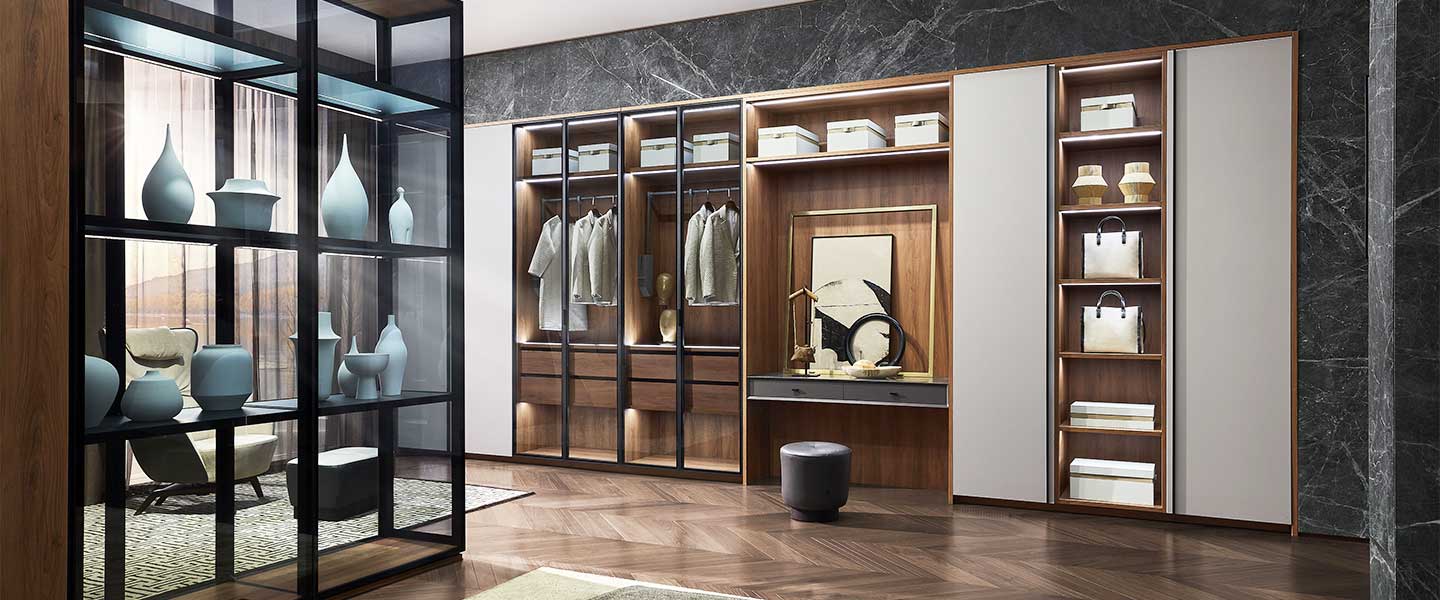 Wood Grain Melamine Wardrobe YG20-M01