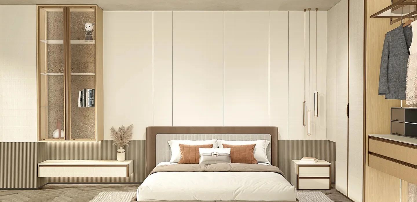 Modern melamine wardrobe