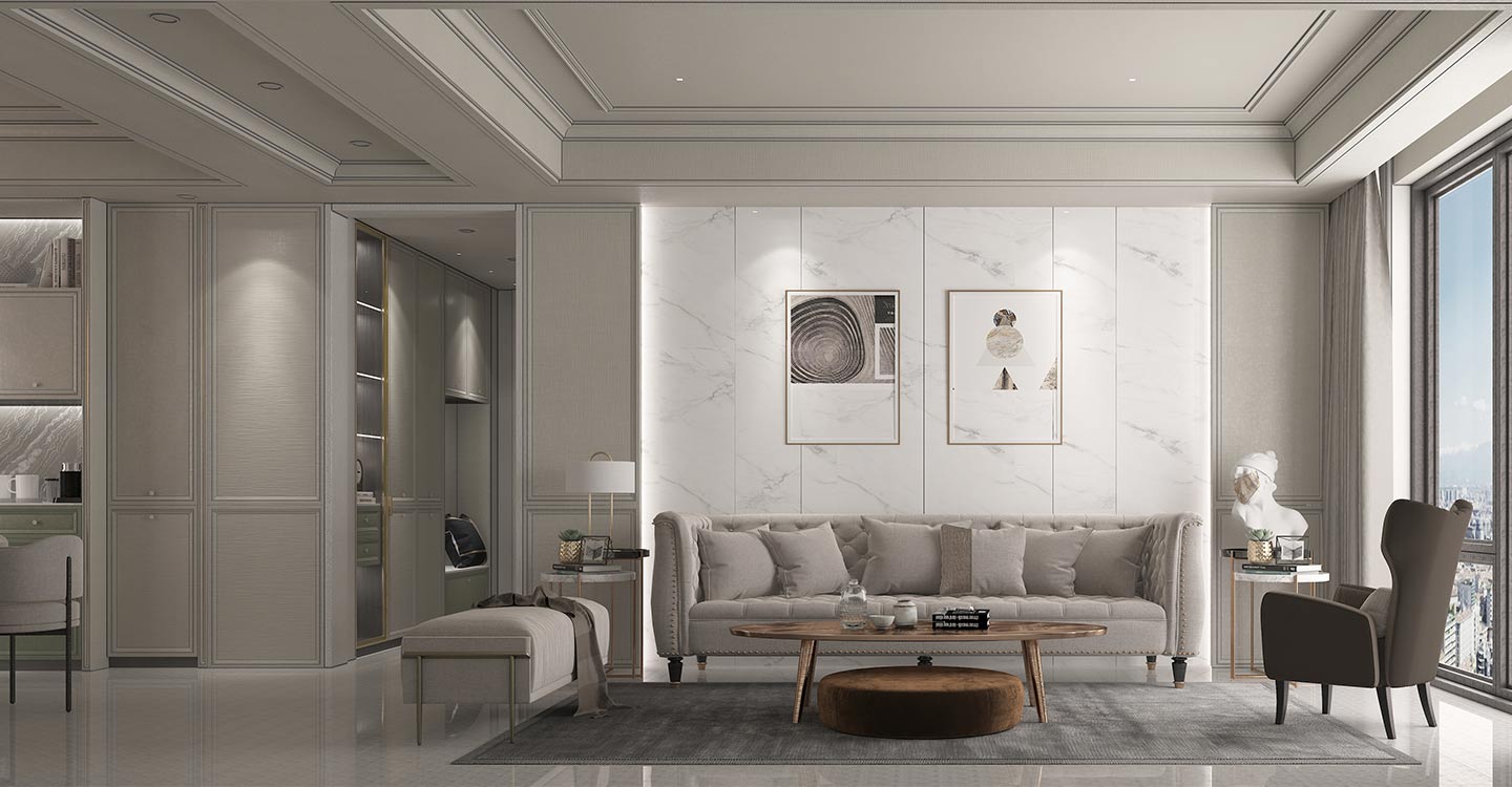 Green Scandinavian wardrobe