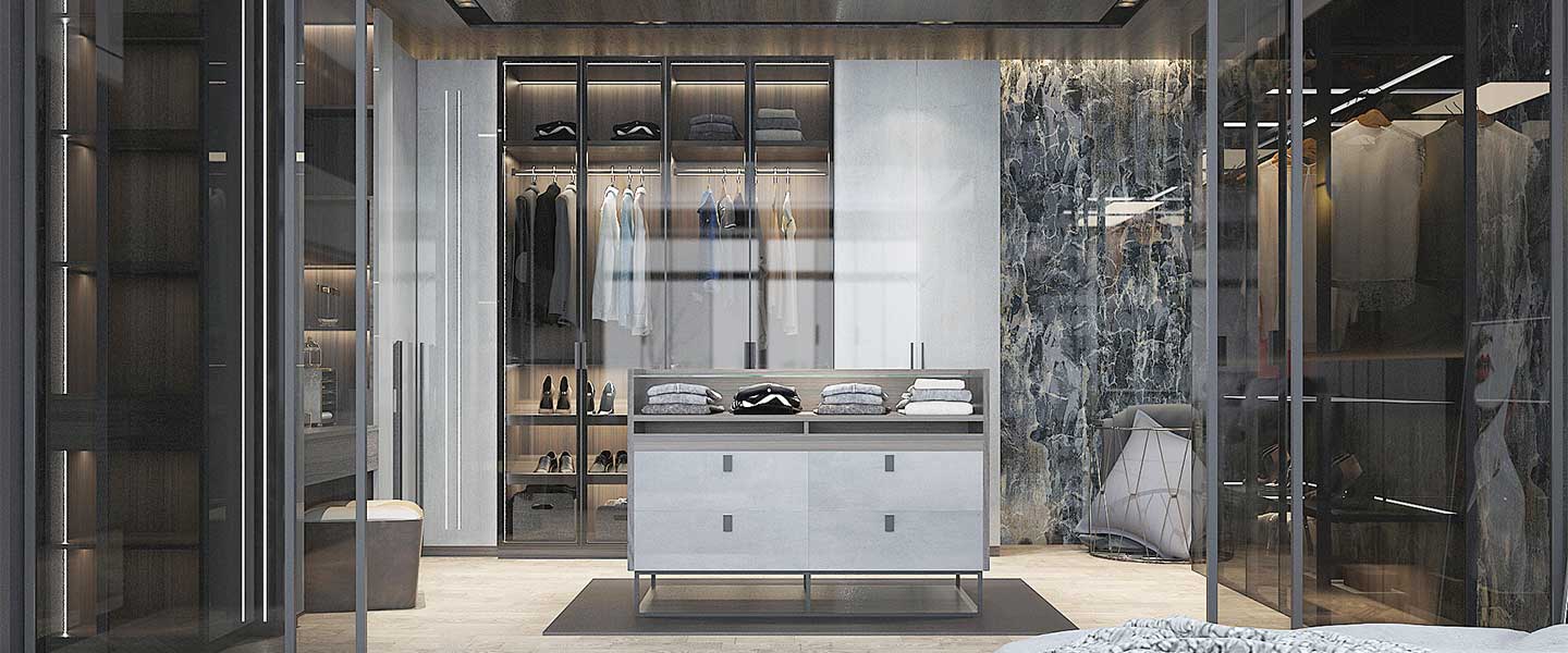 Luxury L shaped Wardrobe YG20-L03