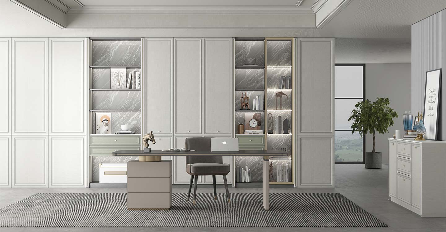 Green Scandinavian wardrobe